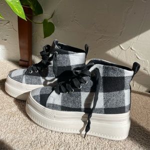 Madden Girl Plaid Platform Sneakers